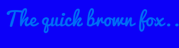 Image with Font Color 006BF6 and Background Color 0C00F8